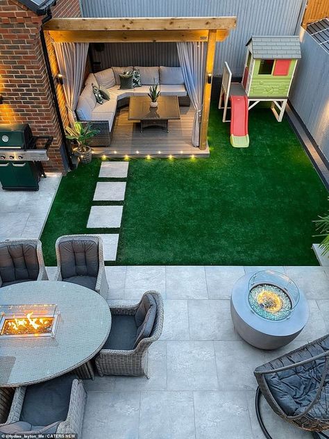 Tiny Home Inspiration, Moderne Have, Terrace Garden Design, Back Garden Design, Backyard Seating, Backyard Remodel, Patio Garden Design, Garden Makeover, Backyard Inspiration