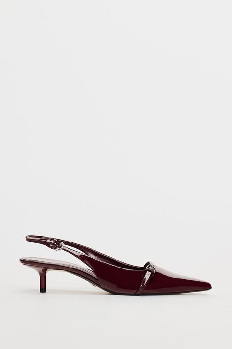 SLINGBACK BUCKLE SHOES - Burgundy Red | ZARA Canada