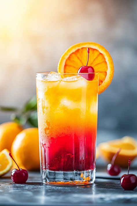 Elevate your cocktail game with this refreshing vodka tequila sunrise recipe! Cocktails With Tequila, Tequila Sunrise Recipe, Vodka Sunrise, Sweet 13, Tequila Sunrise Cocktail, Classic Cocktail Recipes, Freshly Squeezed Orange Juice, Brunch Cocktails, Tequila Sunrise