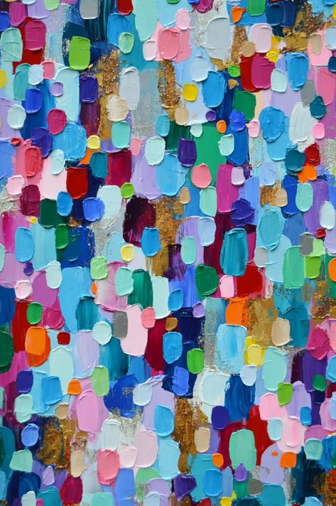 Multicolor Abstract Painting, Impasto Painting Easy, Impasto Painting Acrylic, Confetti Painting, Abstract Knife Painting, Palette Knife Painting Abstract, Brushstroke Painting, Spatula Painting, Impasto Abstract