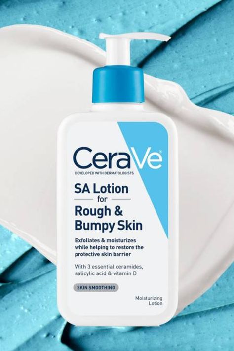 Dermatologists love CeraVe. Not only do they regularly recommend the drugstore brand's face and body products to their patients, they also enthusiastically use the skincare line themselves. But as much as skin docs adore CeraVe, I have a feeling it was way more than just dermatologists who made its SA Lotion for Rough & Bumpy Skin suddenly surge in popularity on Amazon today. Sa Lotion Cerave, Cera Ve Sa Cream For Rough And Bumpy Skin, Cerave Sa Lotion For Rough & Bumpy Skin, Cerave Rough And Bumpy Skin, Cerave Sa Lotion, Skincare Basics, Cerave Products, Regular Skin Care Routine, Cerave Skincare