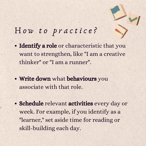 Identity Priming is one of the tools that can help you become the person you want to be by taking on a group membership. Whether you see yourself as a "quick learner" "creative thinker," or "fast runner," priming that identity regularly can help you change. ✨ Reflection Questions: 1️⃣ What identity do you want to develop, and what motivates you? 2️⃣ What actions align with this identity? 3️⃣ Reflect on a time you acted in line with this identity. How did it feel? Go for it! 💪 #StrivingAtWor... How To Find Your Identity, Identity Questions, Fast Runner, Faster Runner, Reflection Questions, New Identity, Remember Who You Are, See Yourself, Go For It