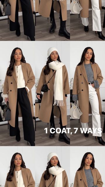 Camel Color Coat Outfit, Winter Camel Coat Outfit, How To Style Camel Coat, Pea Coats Women Outfit, Camel Coat Winter Outfit, Outfits With Camel Coat, Winter In Milan Outfit, Long Tan Coat Outfit, Camel Peacoat Outfit