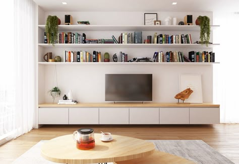 Scandinavian tv wall