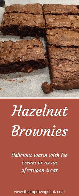 Hazelnut Brownies, Legume Recipes, Baking Cupboard, Afternoon Tea Recipes, Homemade Recipes Dessert, Cooking Chocolate, Delicious Brownies, Cook Recipes, Brownies Recipe Easy