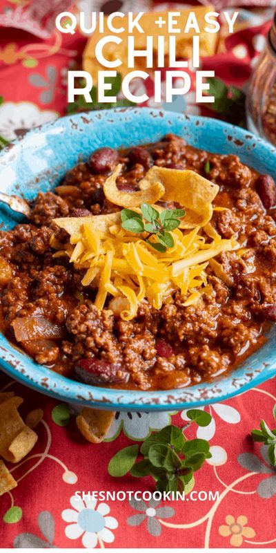 Quick Chili Recipe, Easy Chili Recipe Crockpot, Chili Recipe Stovetop, Quick Chili, Easy Chilli, Chile Recipes, Best Chili Recipe, Chili Recipe Crockpot, Easy Chili