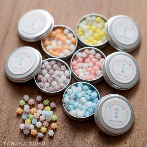 Konpeito Recipe, Konpeito Candy, Japanese Miniature, Miniature Artist, Tiny Treats, Cute Snacks, Doll Food, Pretty Drinks, Tiny Food