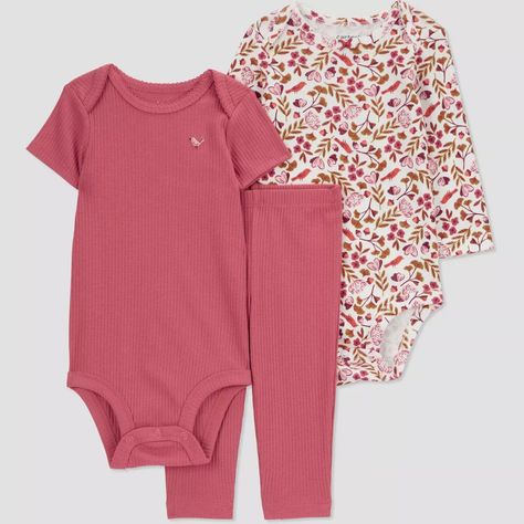 Carter's Just One You® Baby Girls' Floral Top & Bottom Set - Pink 9m : Target