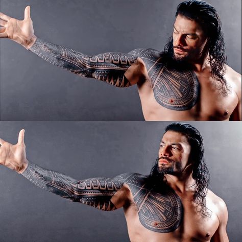 Samoan Tatau, Polynesian Tattoo Sleeve, Roman Reigns Tattoo, Tato Maori, Roman Reigns Family, Roman Reigns Shirtless, Roman Reigns Wwe Champion, Wwe Superstar Roman Reigns, Samoan Tattoo