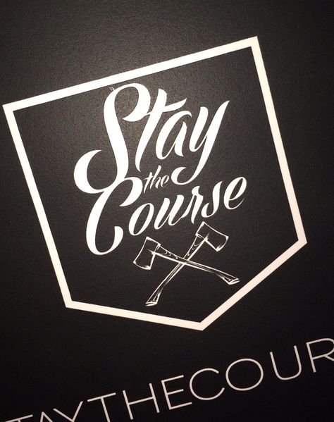 Gaby Martinez | Hand lettering script| Stay the Course Industries is a developing "no nonsense" brand which primarily deals with the military, LEO, shooting, and the tactical industry. | What I enjoy most about this logo (which is on a poster in my room and the bumper of my car) is how the hand lettering compliments the rigid ness of the crossed axes and geometric shape around it. | This will influence my future work by encouraging me to work in my own hand lettering skills Stay The Course Tattoo, Stay The Course, In My Room, Tat Ideas, My Car, The Military, My Room, Axes, Geometric Shapes