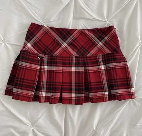 Red Skirt, Plaid Skirt, Cute Skirts, 2000s Fashion, Dream Clothes, Gilmore Girls, Looks Vintage, Look Cool, Red Plaid