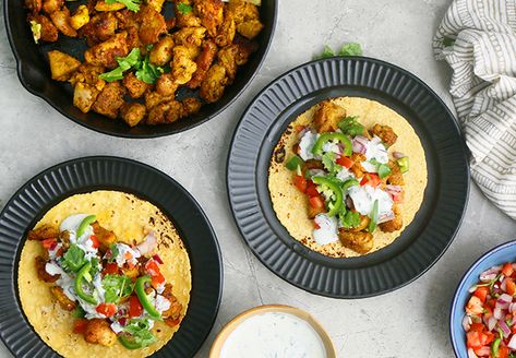 Spicy Chicken Tacos (with an Indian twist) Spicy Chicken Tacos, Chickpea Tacos, Kulfi Recipe, Chicken Taco Recipes, Cilantro Sauce, Taco Fillings, Lime Sauce, Taco Recipes, Chicken Tacos