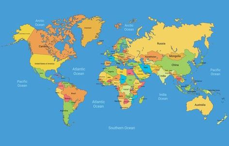 World Map with Country Names 20833849 Vector Art at Vecteezy World Map With Country Names, Full World Map, World Map With Countries, Word Map, The World Map, Country Names, Country Maps, Hindi Language, World Map