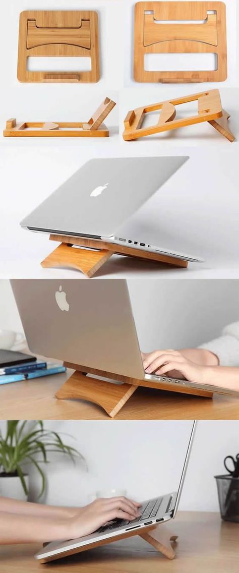 Wooden Laptop Stand, Laptop Screen Repair, نباتات منزلية, Laptop Desk, Laptop Table, Laptop Stand, Wooden Crafts, Diy Woodworking, Woodworking Plans