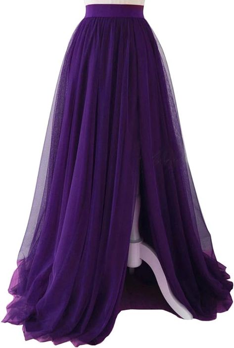 Purple Maxi Skirt, Fairy Princess Costume, Corpse Bride Costume, Purple Tulle, Bride Costume, Tulle Long Skirt, Skirt Purple, Pretty Skirts, Purple Skirt