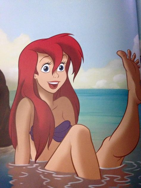 Ariel is happy that she got human legs for the first time Disney Princesses And Princes, Disney Princess Ariel, Disney Fanatic, Mermaid Life, Disney Ariel, Mermaid Princess, Ariel The Little Mermaid, Disney Dream, Disney Fan Art