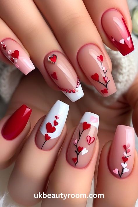 If you are doing something special for Valentine’s Day, why not decorate your nails with Valentine’s day nail art? Nail designs for Valentine’s Day usually include hearts or roses, and traditional Valentine’s Day colors, like pink, red and white. This post lists 30 ideas for Valentine’s Day Nails. Trendy, short designs, simple, gel, acrylic, pink, square, french tip, black, acrylic coffin, pink and red, short almond, simple French Tip Art Designs, Nail Art Coffin Shape, Short Square Nail Designs Simple, S S, Nails Design For Short Nails, Short Square Nails Pink, Nail Design Ideas, Diy Valentine's Nails, Short Coffin Nails Designs