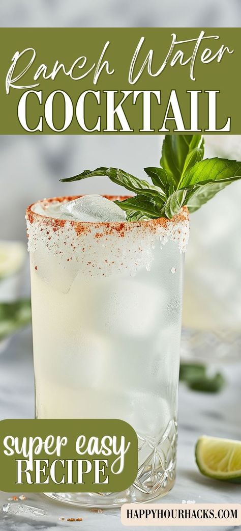 This texas ranch water cocktail recipe is a delicious thirst quenching drink made with topo chico, mexican mineral water, and tequila. Add a squeeze of lime and you've got a tasty, easy cocktail with under 3 ingredients. Texas Ranch Water, Ranch Water Cocktail, Ranch Water Recipe, Ranch Water, Easy Cocktail, Texas Ranch, Taste Made, Super Easy Recipes, Easy Cocktails