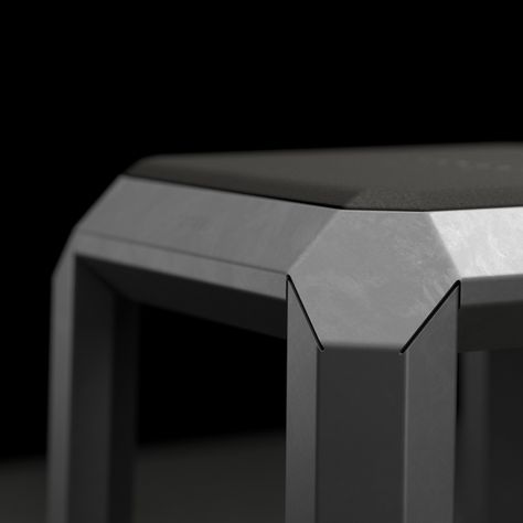 Canoo MPDV Stool on Behance Metal Industrial Design, Metal Sheet Design, Classic Furniture Design, Rhino 3d, Sheet Metal Fabrication, Industrial Design Trends, Metal Forming, Industrial Design Furniture, Metal Bending