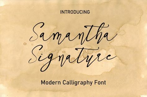 Samantha Signature is a romantic and sweet calligraphy typeface with characters that dance along the baseline. It has a casual, yet elegant touch. This font is PUA encoded which means you can access all of the glyphs and swashes with ease! You can free download Samantha Signature font for personal use or buy the full […] The post Samantha Signature Font appeared first on FreeFontDL. Samantha Signature, Samantha Font, Calligraphy Typeface, Modern Calligraphy Fonts, Signature Fonts, Font Generator, Font Download, Calligraphy Fonts, Free Fonts Download