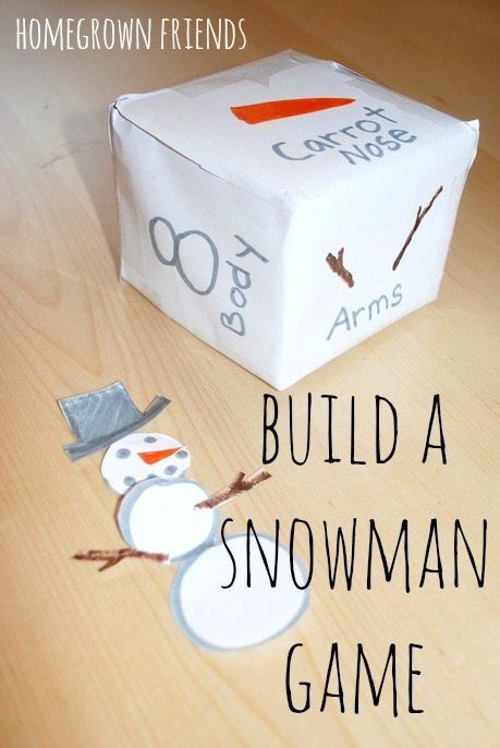 Build a Snowman Game - Homegrown Friends Build A Snowman Game, Snowman Games, Classroom Party Games, School Christmas Party, Xmas Games, Christmas Games For Kids, Winter Classroom, Winter Activities For Kids, Christmas Kindergarten