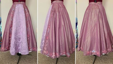 Rapunzel: Skirt – Sara go bragh Rapunzel Cosplay Dress, Rapunzel Sewing Pattern, Diy Rapunzel Dress, Rapunzel Dress Costume, Diy Rapunzel Costume Women, Rapunzel Dress Pattern, Diy Rapunzel Costume, Rapunzel Costume Women, Ren Faire Dress