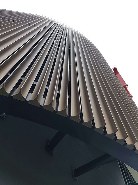 Gallery of Façade System– Aluminium Blades - 6 Facade Louvers, Louvers Facade, Facade System, Detail Arsitektur, Retail Facade, Facade Panel, Aluminium Cladding, Metal Facade, Facade Material