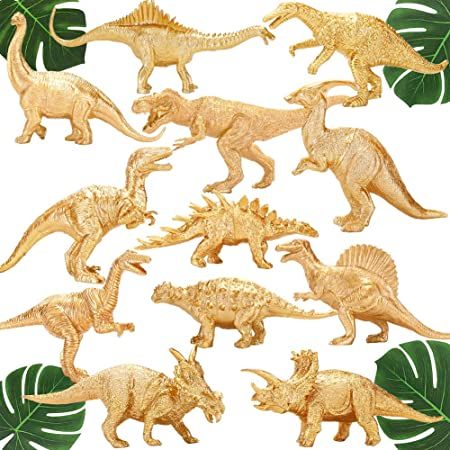 Dino Themed Birthday Party, Dinosaur Christmas Tree, Dinosaur Baby Shower Theme, Dinosaur Figures, Plastic Dinosaurs, Wild One Birthday Party, Gold Animals, Dinosaur Baby Shower, Dinosaurs Figures