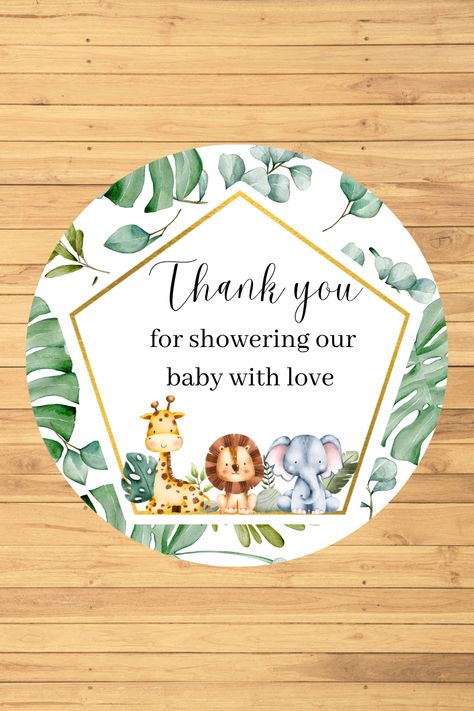 These cute Safari Thank You Tags are a must have for a Safari baby shower. Use as stickers or tags for your favors. Thank You Printable, Baby Shower Favor, Safari Baby Shower, Safari Baby, Baby Shower Thank You, Thank You Tags, Baby Shower Favors, Printable Stickers, Hang Tags