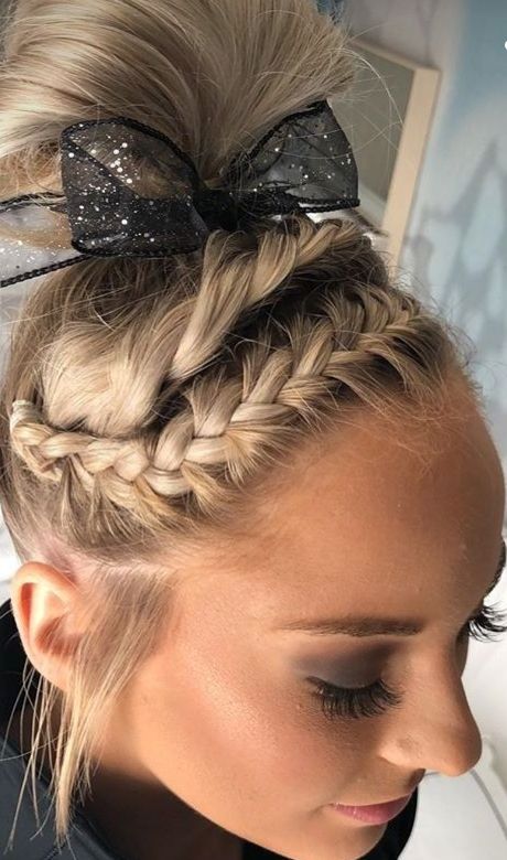 Gymnastic Hairstyles For Meets, Gymnastics Hairstyle, Competition Hairstyles, Gymnastics Meet Hair, Gymnastics Hairstyles, Track Hairstyles, Basketball Hairstyles, Competition Hair, Gymnastics Competition