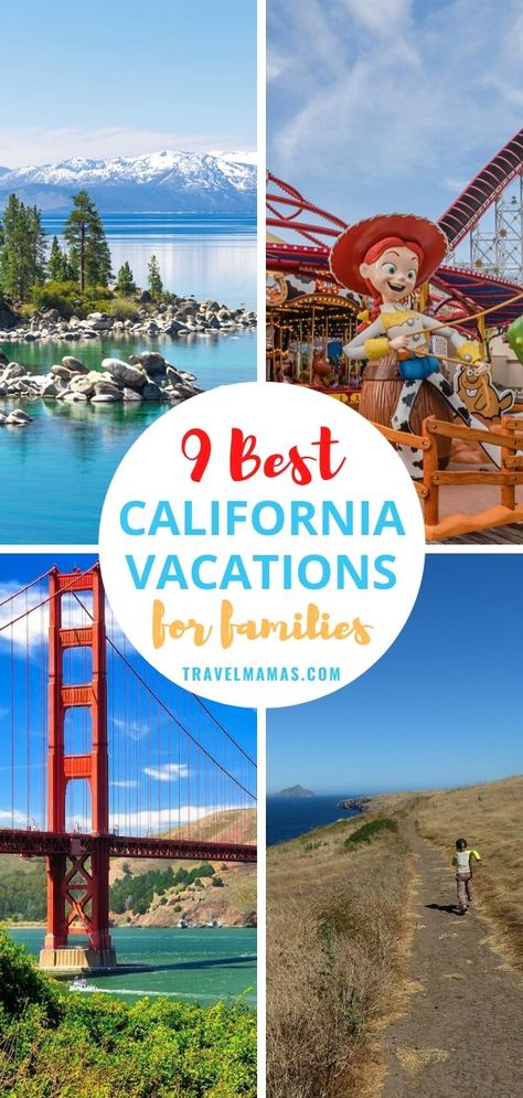 There are so many amazing destinations in California for families, it can be hard to know where to start planning your vacation with kids. This list of the 9 best California vacation spots is sure to please all ages and personalities! #california #familytravel #travelwithkids Kids Vacation Destinations, California Family Vacation, Vacations For Families, California With Kids, Family Vacation Spots, Best Vacation Destinations, Best Family Vacations, California Vacation, Kids Vacation