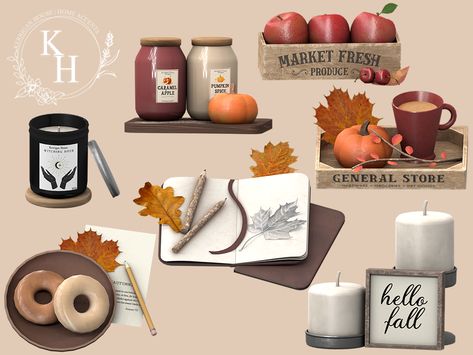 Sims4 Fall Clothes, Sims 4 Bougie Cc, Sims 4 Cc Thanksgiving Decor, Sims 4 Cc Furniture Autumn, Sims 4 Functional Candles, Sims 4 Username Ideas, Sims 4 Cc Spring Decor, Sims 4 Autumn Decor, Sims 4 Vintage Decor