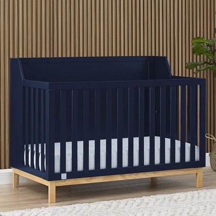 Blue Crib, Loving Parents, Blue Ceilings, Portable Crib, Nursery Modern, Blue Nursery, Adjustable Mattress, Delta Children, Mattress Support