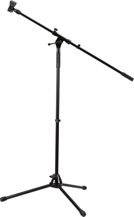 Tripod Microphone Stand for home recording studio - height adjustable - with mic clip and clip on cable holder. Boom Microphone, Mic Stand, Home Recording Studio, Microphone Stand, Cable Holder, Amazon Basics, Metal Base, Height Adjustable, Tripod