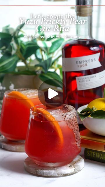 Empress 1908 Gin on Instagram: "YUZU PRICKLY PEAR GIN-RITA 🌵⇩ Experience a taste of the sun-soaked desert with @foodmymuse’s Yuzu Prickly Pear Gin-Rita! Pairing the exotic notes of prickly pear cactus with a trio of zesty citrus, this will quickly become your go-to Margarita choice!
 
YUZU PRICKLY PEAR GIN-RITA 🍋
◦ 1½ oz Empress 1908 Elderflower Rose Gin
◦ ¾ oz Prickly Pear Syrup
◦ ¾ oz Yuzu Juice
◦ ¾ oz Orange Liqueur
◦ Juice of ½ Blood Orange
◦ Dash of Fresh Lemon Juice (to taste)
◦ Blood Orange Slice, to garnish
◦ Sumac Sugar & Agave, to rim
 
METHOD: Combine ½ tsp salt, 1 tbsp sugar and 1 tbsp sumac on a plate. Brush a little agave syrup or honey on the side of your glass and pass it through the sumac sugar. Set aside. Add the rest of the ingredients to a cocktail shaker filled with Pear Gin, Pear Syrup, Empress 1908 Gin, Glass Garnish, Orange Liqueur, Pear Cactus, Orange Slice, Prickly Pear Cactus, Agave Syrup