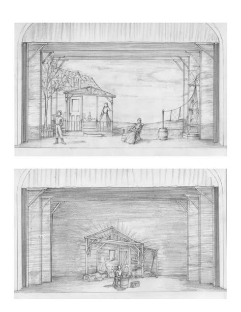 Set Design Renderings, Scenography Drawing, Theatre Stage Drawing, Theater Stage Drawing, Stage Sketch, Theater Set Design, Scenic Design Sketch, Stage Drawing, Design Storyboard