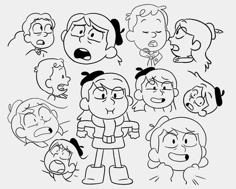 Some more Hilda special poses from season 1! . . . . . . . . . . #hilda #hildatheseries #characterdesign #netflix Hilda Drawing Style, Hilda Character Sheet, Hilda David Season 3, Hilda Concept Art, Hilda Character Design, Hilda Art Style, Hilda Season 3, Hilda David, Hilda Characters