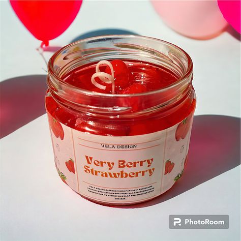 Strawberry Candle, Strawberry Jam, Wild Berry, Scented Candle, Scented Candles, 1 Year, Jam, Wax, Baby Shower