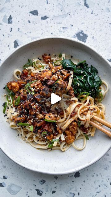 Christina Soteriou on Instagram: "How To Vegan Ep.8: All About Tempeh! 

This is a perfect intro to tempeh recipe: shiitake and crumbled tempeh with saucy tahini noodles. 

Find the full recipe via the link in my bio or search for https://www.christina-soteriou.com/recipes/shiitake-crumbled-tempeh-saucy-tahini-noodles

What is tempeh?
Tempeh is a traditional Indonesian food made from fermented soybeans. It has a nutty flavour and a firm texture, with a slightly earthy taste. The fermentation process binds the soybeans into a cake-like form, often with a white fungal layer on the surface, which is safe to eat and indicates proper fermentation. 

Health benefits:
Tempeh is a nutritious food packed with protein, fiber, and various vitamins and minerals, including iron, calcium, and manganese. Tempeh Pasta, Tempeh Ramen, How To Make Tempeh, Tempeh Crumbles, How To Cook Tempeh, Tempeh Recipes, Food Pack, Indonesian Food, Tempeh