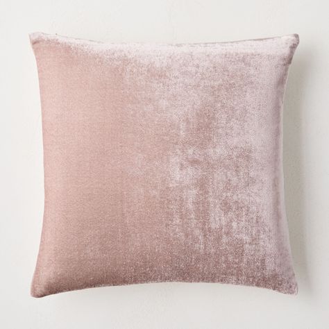 Name Above Crib, Pink Fall Decor, Pink Velvet Pillow, West Elm Pillows, London Residence, Fall Bedroom Decor, Dusty Blush, West Elm Kids, Pink Dusty