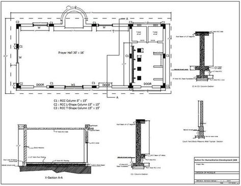 Mosque 2D Floor Plan - download free 3D model by Abdul Hayee - Cad Crowd Mosque Floor Plan, Blue Mosque Istanbul, 2d Floor Plan, Blue Mosque, Construction Drawings, Plan Design, Floor Plan Design, Floor Plan, Floor Plans