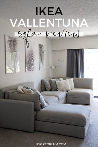 IKEA Vallentuna Review (For REAL Families) – Inspired Plum Vallentuna Ikea Ideas, Ikea Vallentuna Ideas, Best Ikea Sectional Sofa, Ikea Couches Living Room, Ikea Living Room Ideas Sofas, Ikea Sectional Sofa, Small Apartment Inspiration, Ikea Vallentuna, Small Tv Room