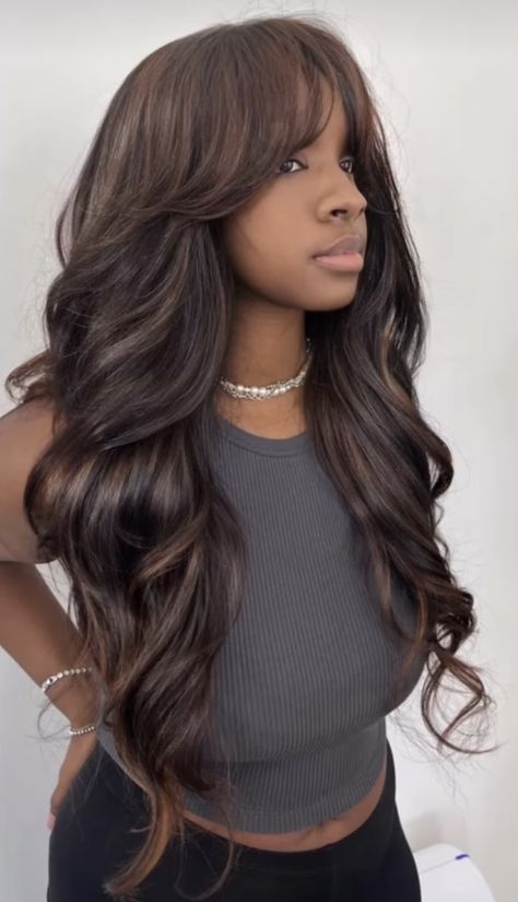 Spring Hair Dye Ideas, 4x4 Closure Sew In, Layered Sew In, Brand Template, Frontal Hair, Hair Tea, Closure Weave, Beautiful Black Hair, Classy Hairstyles