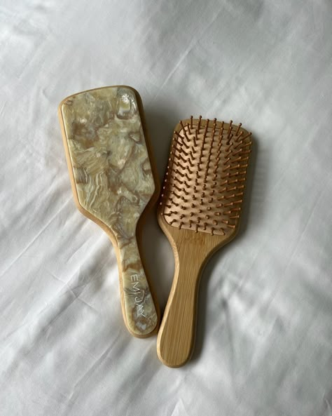 Find your perfect styling tool match 🤝 The Flat Brush ♡ designed to give your hair a smooth and shiny finish The Detangling Comb ♡ made for wet detangling or to create the perfect part The Bamboo Paddle Brush ♡ our go-to for everyday brushing and hair health Wellness Girl, Bamboo Hair Brush, Wooden Hair Brush, Detangling Comb, Dream Wishlist, Bamboo Brush, Wooden Brush, Detangling Hair Brush, Xmas Wishlist