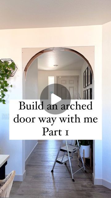 Making A Doorway Arched, Arched Double Doors Interior, How To Arch A Doorway, Add Arch To Doorway, Wide Arched Doorway, Arch Doors Interior, Faux Arched Doorway, Arches In Homes Interiors, Diy Arched Doorway