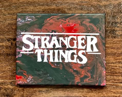 Stranger Things Painting Ideas Easy, Stranger Things Canvas Painting, Stranger Things Paintings, Painting Stranger Things, Stranger Things Painting Ideas, Stranger Things Painting, Stranger Things Artwork, Things Painting, Starnger Things