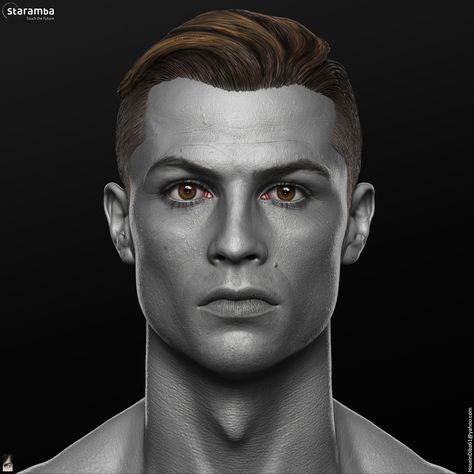 Cr 7, Head Anatomy, 3d Portrait, Sculpture Head, Digital Sculpture, Human Figure Drawing, Face Reference, Marvelous Designer, Portrait Sketches