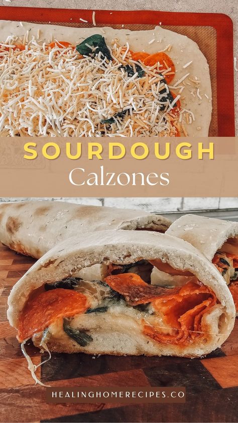 Sourdough Calzones Sourdough Calzone, Sourdough Pizza Crust Recipe, Calzones Recipe, Einkorn Sourdough, Einkorn Recipes, Sourdough Pizza Crust, Calzone Recipe, Pizza Crust Recipe, Sourdough Discard