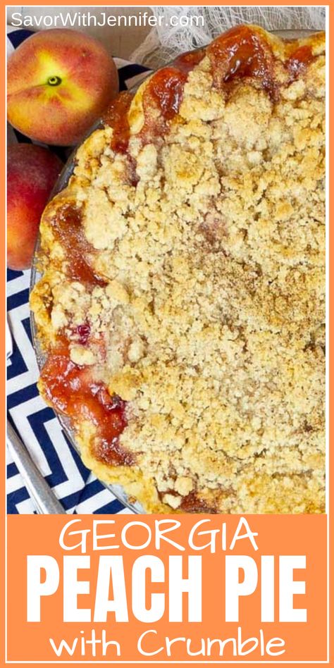 Crumb Topping For Peach Pie, Peach Pie Crisp, Homemade Peach Pie With Fresh Peaches, Peach Pie With Crumble Topping, Peach Pie With Crumble Top, Peach Crisp Pie, Peach Crumb Pie Recipes, Peach Apple Pie, Peach Crumble Pie Recipes