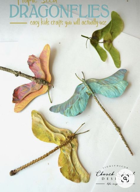 Summer Solstice Crafts, Solstice Crafts, Seed Craft, Maple Seed, Crafts Diy Projects, Pinterest Crafts, Creation Art, Leaf Crafts, Butterfly Crafts